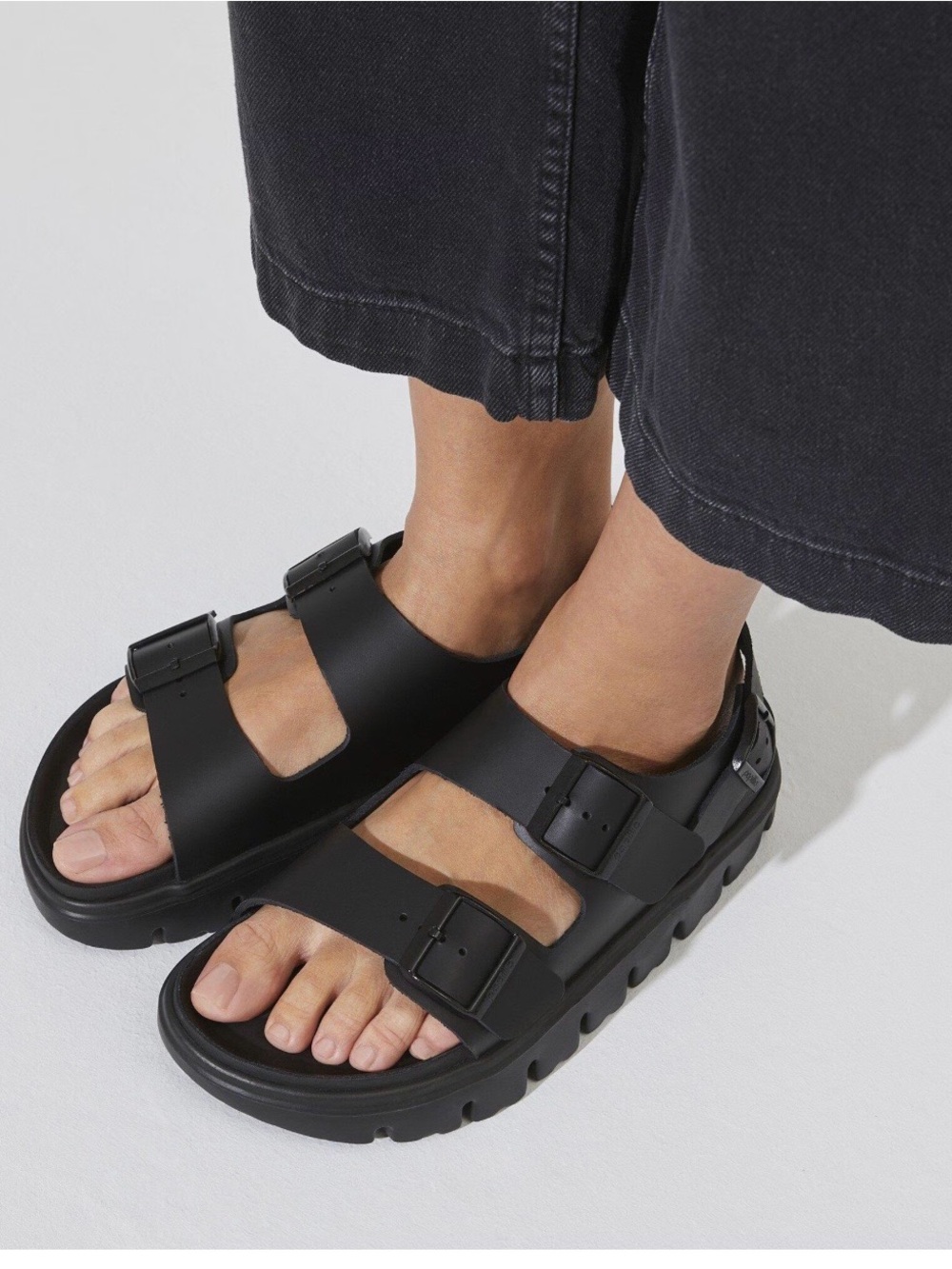 Papillio By Birkenstock Milano Chunky Black Sandal - Picture 3 of 13